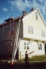 Installing a new roof on the Machias Valley Grange Hall. Grange-roofing.jpg