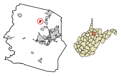 Location of Lumberport in Harrison County, West Virginia.