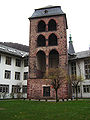 La Hexenturm di Heidelberg, unica vestigia della massiccia cinta muraria medievale cittadina