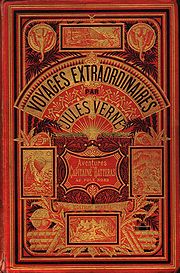 Couverture des des Aventures du capitaine Hatteras de Jules Verne dans l'édition Hetzel.