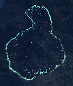Landsat-bild över Huvadhuatollen