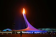 Olympiska elden under vinter-OS 2014.