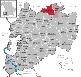 Kaart van Kirchheim in Schwaben