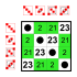 Четырехгрупповая группа Клейна; Стол Кэли; подгруппа S4 (элементы 0,2,21,23) .svg