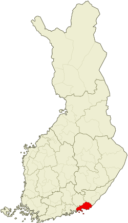 موقعیت ناحیه کوتکا-هامینا Kotka-Hamina sub-region