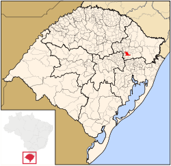 Location in Rio Grande do Sul