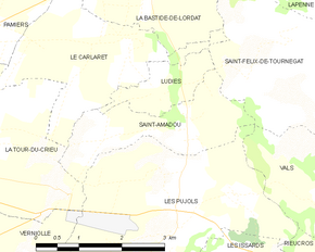 Poziția localității Saint-Amadou