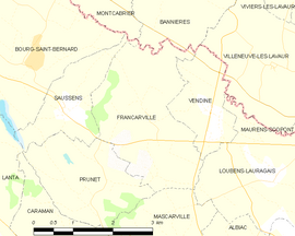 Mapa obce Francarville