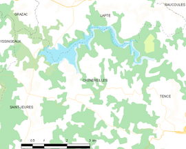 Mapa obce Chenereilles
