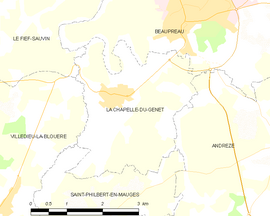 Mapa obce La Chapelle-du-Genêt