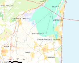 Mapa obce Saint-Hippolyte