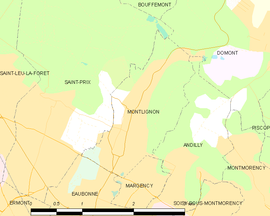 Mapa obce Montlignon