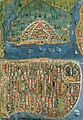 Matrakçı Nasuh'un 1537'de yayımlanan eserinde yer alan ve İstanbul'u betimlediği minyatürü[7]