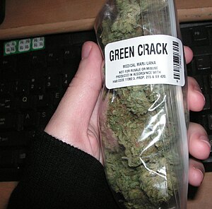 An ounce of Green Crack bought from a dispensa...