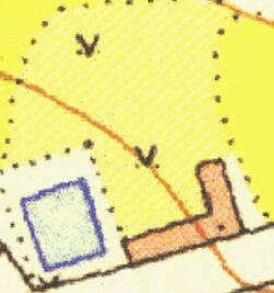 Kúpalisko na topografickej mape z roku 1964