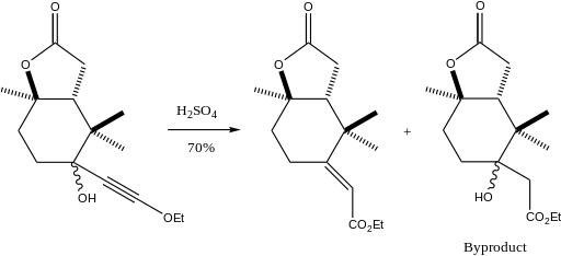 Part of the synthesis of taxol using the Meyer-Schuster rearrangement