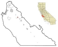 Location in شهرستان مونتری and the state of کالیفرنیا