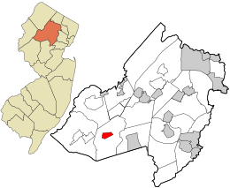 Расположение в округе Моррис и штате Нью-Джерси.