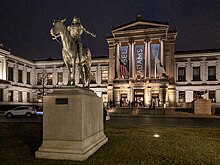 Museum of Fine Arts, Boston Museum of Fine Arts Boston, Huntington Ave entrance at night.jpg