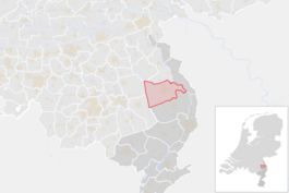 Locatie van de gemeente Venray (gemeentegrenzen CBS 2016)