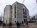 L'arrière de la Nouvelle synagogue en travaux (photo prise le 10.12.2017)