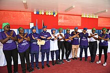 African Union Mission to Somalia female officers. On International Women's Day, AMISOM celebrates the contribution of female peacekeepers (51925127652).jpg