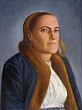 Ѓорѓи Зографски Портрет на сопругата Сава, 1938.