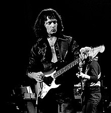 Ritchie Blackmore, founder of Deep Purple and Rainbow, known for the neoclassical approach in his guitar performances. Ritchie Blackmore 1977.jpg