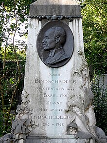 Robert Bindschedler, 1844–1901, Grab auf dem Friedhof Wolfgottesacker, Basel