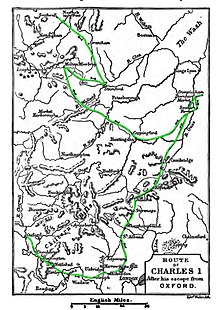 Route of Charles I after his escape from Oxford Route of Charles I after his escape from Oxford.jpg
