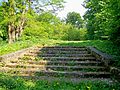 Escalier d'accès à l'ancienne motte castrale de Montmélian, emplacement du château royal et de la chapelle néogothique entre 1856 et 1978.