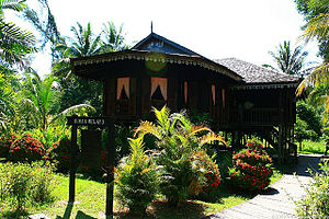 English: A sarawakian-malay kampung house.