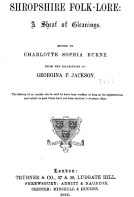 Книга «Фольклор Шропшира», основанная на работах Джорджины Джексон