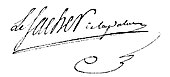 signature de Denis-Gabriel Le Sacher de la Palière