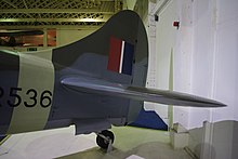 Rear fuselage and tail of a Tempest Mk.II Tempest II PR536 at RAF Museum London Flickr 5316004947.jpg