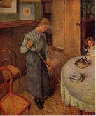 Camille Pissarro. La doncella (1882).