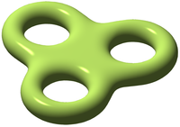 משטח אוריינטבילי מגנוס 3. ניתן למיין את כל המשטחים (הקשירים) הסגורים (Closed manifold) על ידי האוריינטביליות והגנוס שלהם.