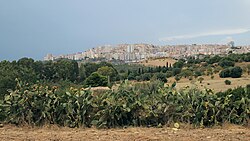 Agrigento as seen from the Valley of the Temples.