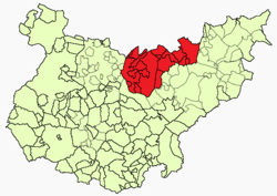 Location in the province of Badajoz