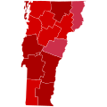 1856 United States Presidential Election in Vermont by County