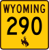 Wyoming Highway 290 marker