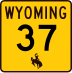 Wyoming Highway 37 marker