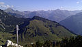 Blick vom Iseler auf den Stuibenkopf, unten im Bild die Zipfelsalpe.