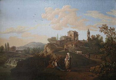 Итальянский пейзаж с пастухами (1789)