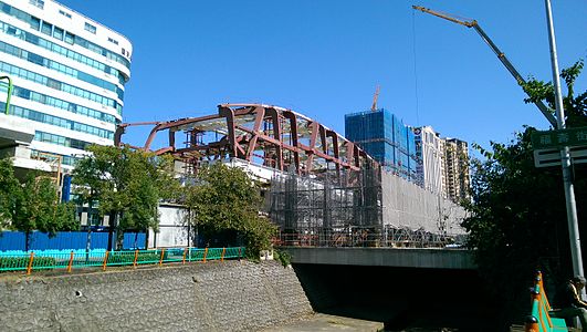 興建中的文心中清站2016年1月工程