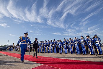 2016年6月30日，巴拉圭以軍禮歡送總統蔡英文。