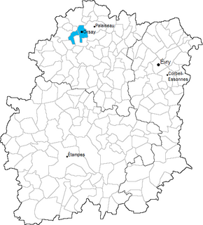 Kanton Orsay na mapě departementu Essonne