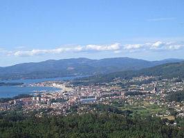 Villagarcía desde el Monte Lobeira.