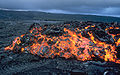Mto wa lava kwenye volkeno ya Kilauea (Hawaii)