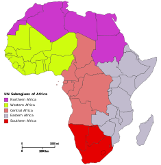 Map of the regions of Africa Africa map regions.svg
